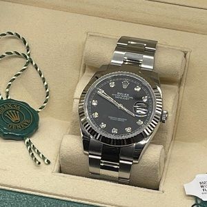 Rolex Date Just with Diamonds